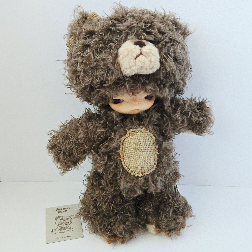Pop Mart Hirono Bear Vinyl Plush Doll 15" Fuzzy Large Figure Loose NO BOX NICE